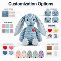 Peluches personnalisées parlantes OEM, lapin bleu en peluche enregistrable, jouet doux pour animaux en peluche, jouets pour parents et enfants, vente en gros