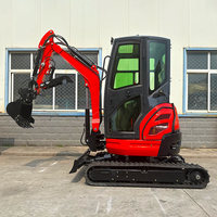 Mini-excavatrice compacte hydraulique certifiée CE EPA pour le développement de sites agricoles, les travaux de rénovation paysagère, 2 tonnes, 3 tonnes