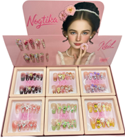 CENO Caja Sorpresa de Uñas Postizas Estilo Francés, Ultrafinas, Sin Rastro, Removibles, Forma Almendrada, Acrílicas de Verano
