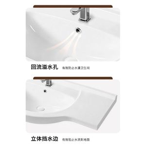 Vasque en céramique monobloc en titane italien semi-encastrée à trou unique - Product Image 1