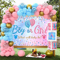 Décoration de la boîte à ballons révélation de sexe pour bébé Baby Shower Garçon ou Fille Décoration de fête révélation de sexe pour bébé