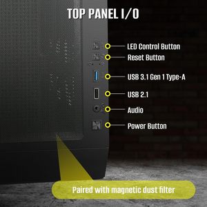 Boîtier PC Gaming Moyen Tour à Haut Débit d'Air pour Cartes Mères ATX/<span class=keywords><strong>mATX</strong></span>/ITX, Façade en Bois de Noyer Noir avec Grille, 12 Ventilateurs ARGB PWM, Verre Trempé - Product Image 5