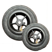 Nouvelle roue gonflable en caoutchouc de 6 pouces avec motif météore, moyeu en fer et 5 rayons