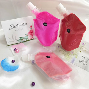 Best-seller 50ml en vrac Base de brillant à lèvres <span class=keywords><strong>Nude</strong></span> Sac plastique Vegan Brillant Imperméable Sans Logo Rouge à lèvres liquide pour la vie quotidienne - Product Image 4