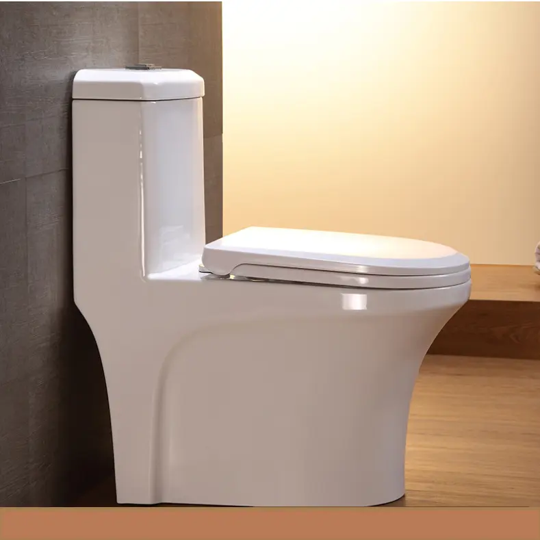 Manufacturer Wholesale Chinese Bathroom Ceramic S-trap One Piece siphonic wc toilet