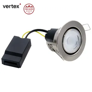 Fire-rated downlight spotlights lamp for UK ODM 5W smd led Fixture 60/90min fire-rated test CE RoHS Adjustable angle