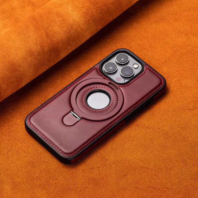 Luxury Leather Phone Cases for iphone 12 Pro Fundas Celulares Metal Holder Stand Cell Phone case for iphone 14 Pro Max