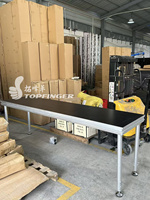 Table de DJ pour festival de musique avec kit 4 pieds - 2*8 pieds avec surface de travail antidérapante, plateau de scène en bouleau résistant aux intempéries et à l'eau