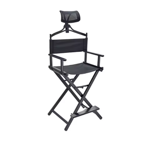 Light Luxury Aluminum Alloy Folding Director's Chair with Backrest Portable Outdoor Beach Use High Feet Design - Product Image 1