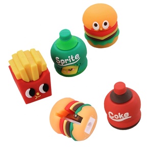 <span class=keywords><strong>Taille</strong></span>-<span class=keywords><strong>crayon</strong></span> manuel 3D à trou unique en caoutchouc souple <span class=keywords><strong>alimentaire</strong></span> mignon avec des conceptions mixtes personnalisées pour l'école et les enfants - Product Image 1