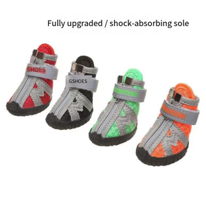 Chaussures en maille respirante classiques pour chiens de petite et moyenne taille, avec motif uni, antidérapantes et résistantes à l'usure - Product Image 2