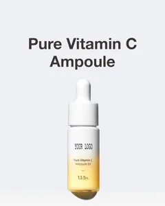 Private Label 100% Pure Vitamin C Serum Korean Skin Care Face Serum Hyaluronic Acid Brightening Whitening Anti-Aging Properties