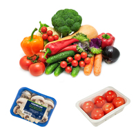 Automatische Horizontale Verpackungsmaschine für Frisches Gemüse Beutel-Verpackungsmaschine für Frische Pilz-Trays
