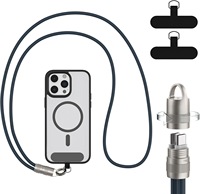 El mejor cable de carga rápida de 1,2 m y 60W de tipo C, cordón de teléfono de silicona 2 en 1 para viajes diarios, correa de teléfono cruzada