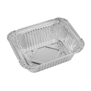 kosher certified food grade 250ml household disposable aluminum foil container rectangular 8325 foil box No1