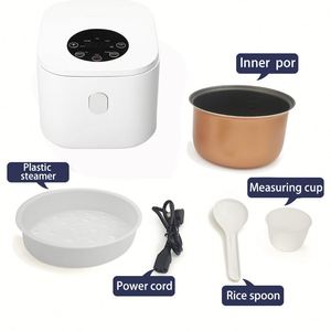 Olla Arrocera Eléctrica Inteligente Mini Portátil Multifuncional de Plástico Cuadrado de 2.5L para Cocina Pequeña, Fabricada por OEM - Product Image 6