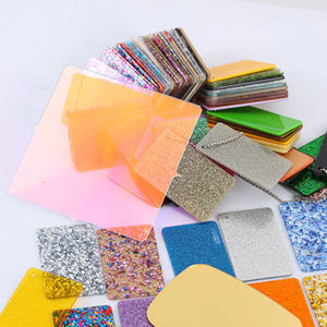 Feuille de verre <span class=keywords><strong>Plexi</strong></span> à motif personnalisé DIY Matériau de découpe laser Tissu pailleté coloré de couleur Feuilles acryliques pailletées - Product Image 5