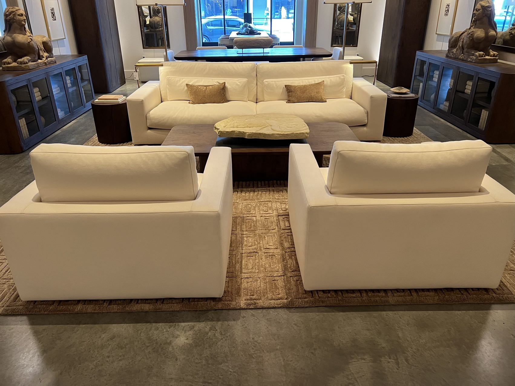 Factory Direct Sale Single Sofa Love Seat Set Indoor Furniture Comfortable Living Room Sofa