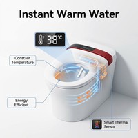 WC intelligent de luxe monobloc avec bidet automatique, siège de toilette électronique, cuvette moderne avec capteur radar