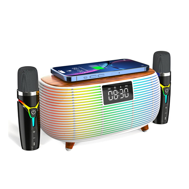 New Style Rhythm Bluetooth Speaker with Microphone High Quality Sound Multi Functional Computer Clock Atmosphere RGB Speaker