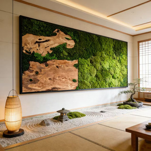 Panel de Musgo Natural Preservado en Marco de Madera, Arte Hecho <span class=keywords><strong>a</strong></span> Mano, Decoración Ecológica para Hogar, Oficina y Hotel - Product Image 2