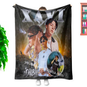Produits tendance 2024 Nouveautés Conception personnalisée Chanteur mexicain XAVI La Diabla Couverture en microfibre de polyester écologique - Product Image 4