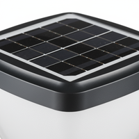 Lampe solaire de jardin à LED pour poteau extérieur, en aluminium, alimentée par énergie solaire, étanche, lumière blanche chaude 3500K, capteur de lumière, rechargeable