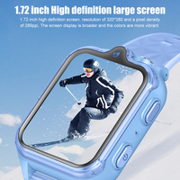 Reloj Inteligente con Localizador GPS para Niños, Reloj Inteligente 4G para Niños con Tarjeta SIM, WIFI, GPS, LBS, Resistente al Agua