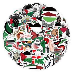 Promotion Factory Cheap Free Palestine Stickers 500PCS Roll Car Stickers Waterproof Flag Stickers for Decoration