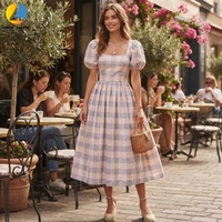 Tissu à carreaux teint en fil avec jacquard floral dissimulé, matière légère en mélange de coton à carreaux pour chemises, robes et chemisiers pour femmes