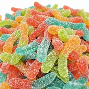 Caramelle Morbide a Forma di Verme all'Ingrosso, Gusto Fruttato Delizioso, Personalizzazione OEM, Caramelle Gommose Assortite in Sacchetto, Colori Vivaci - Product Image 3