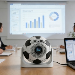 Projecteur intelligent compact K9 720P HD 160ANSI Android 13 OS Mise au point automatique et correction trapézoïdale Haut-parleur intégré Idéal <span class=keywords><strong>pour</strong></span> la maison/Cadeaux/Bureau - Product Image 1