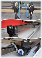 YN 1610 vitesse rapide feutre tissu tissu cuir Textile Auto alimentation Double têtes cercle Laser Cutter prix de la Machine de découpe