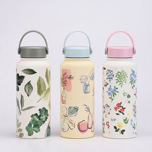 2025 New 1L Large Capacity Portable 304 Stainless Steel Vacuum <b>Thermos</b> Cup Sports Water <b>Bottle</b> Wide Mouth Business Gifts 6-12 - Product Image 2