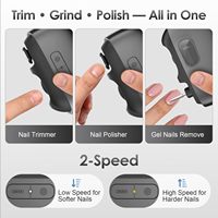 Coupe-ongles automatique 3 en 1 rechargeable par USB, 2 modes de vitesse, coupe-ongles électrique avec lumière LED, lame incurvée, adapté aux bébés
