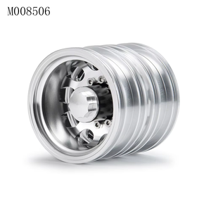 Métal 2 pièces avant 4 pièces moyeu de roues arrière et 10 pièces pneus de roue en caoutchouc pour <span class=keywords><strong>Tamiya</strong></span> 1/14 RC remorque tracteur pièces de camion - Product Image 6