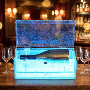 <b>bar</b> Suppliers Illuminated <b>Led</b> Glow <b>Light</b> up Acrylic Champagne Bottle Display Presenter Box <b>LED</b> Liquor Box <b>LED</b> Wine Suitcase - Product Image 4