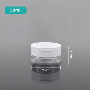 50ml-250ml Rỗng trong suốt + Trắng lật bìa hình tròn mờ chăm sóc da mặt kem Jar răng làm sạch bột container - Product Image 5