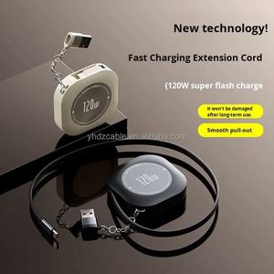 สายชาร์จโทรศัพท์มือถือและคอมพิวเตอร์แบบยืดหดได้ 4-in-1 กำลังไฟ 120W ชาร์จเร็ว 6A สายดาต้า Type-C USB C ยาว 1 เมตร - Product Image 2