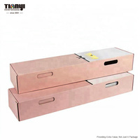 Boîte cadeau personnalisée pour fleurs, emballage en carton ondulé avec impression de logo pour fleurs fraîches, arrangements floraux et emballages cadeaux