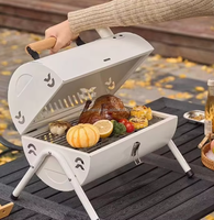 Nouveau fumeur de barbecue extérieur de table portatif de gril de charbon de bois pour le camping