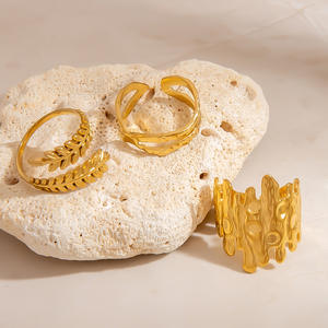 Stainless Steel <b>Ring</b> Adjustable Opening Cross Shape Unisex Fashion Jewelry Gift - Product Image 2