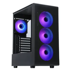 SAMA boîtier design en maille gaming effet ARGB atx boîtier d'ordinateur filtre à poussière magnétique boîtier pc de jeu atx