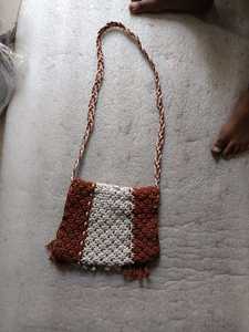 Bolso de Hombro de Algodón Tejido a Mano Basantpriya, Bolso Cruzado con Correa Trenzada, Estilo Bohemio Vintage para Compras de Verano - Product Image 2