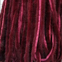 Ruban de fourrure de vison naturel de 1 m pour la confection de vêtements, la couture, les bordures de capuches, les accessoires de chaussures