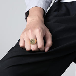 Anillo Cruzado de Acero Inoxidable Dorado para Hombre con Diseño de Oración, Estilo Hip Hop Punk, Joyería de Moda, Regalo para Hombre - Product Image 2