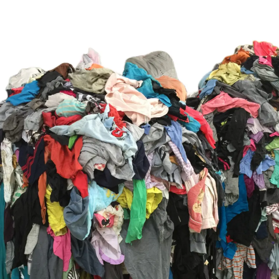 Used clothes mixed rags Trapo Industrial Multicolor 100% Algodon 5Kg 25kg trapos industriales cortados camiseta para trapos