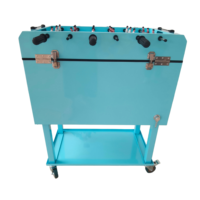 Chariot isotherme de football personnalisé 49L/65L, glacière métallique roulable avec roues pour garder au frais lors des matchs de football en extérieur
