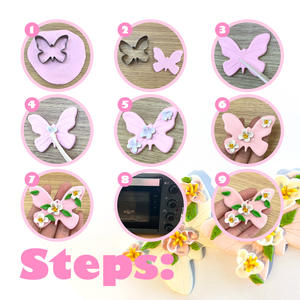 Bview Art Doux Polymère Argile Papillon DIY Sculpture Artisanat Jouet <span class=keywords><strong>Peinture</strong></span> Acrylique Tampon Brosse Ensemble pour Débutants Enfants Enfants - Product Image 4