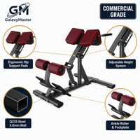 Chaise romaine commerciale d'hyperextension et d'extension dorsale, avec cadre en acier Q235, réglable, pour entraînement du tronc et développement du bas du dos en salle de sport